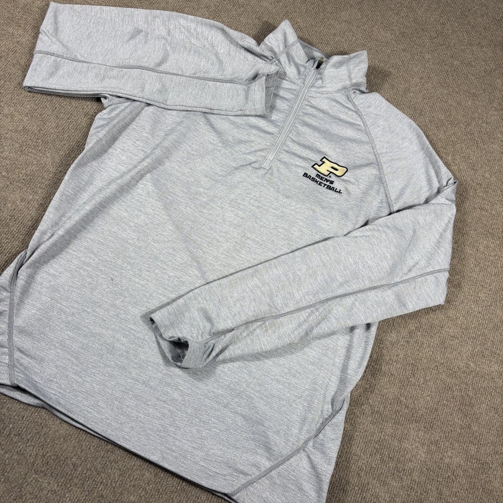 Purdue Boilermakers Shirt Mens Large Gray Antigua NCAA Basketball Fast Breakers
